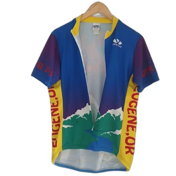 Vintage 2003 Voler Men's Cycling Jersey Color Block 3/4 Zip Eugene Oregon - Picture 6 of 11